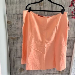 Alex marie Haley midi skirt in papaya peach linen skirt orange midi